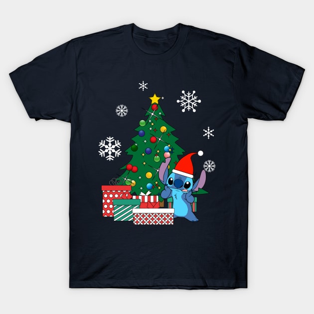 Stitch Christmas Tree Lilo And Stitch T-Shirt by Nova5